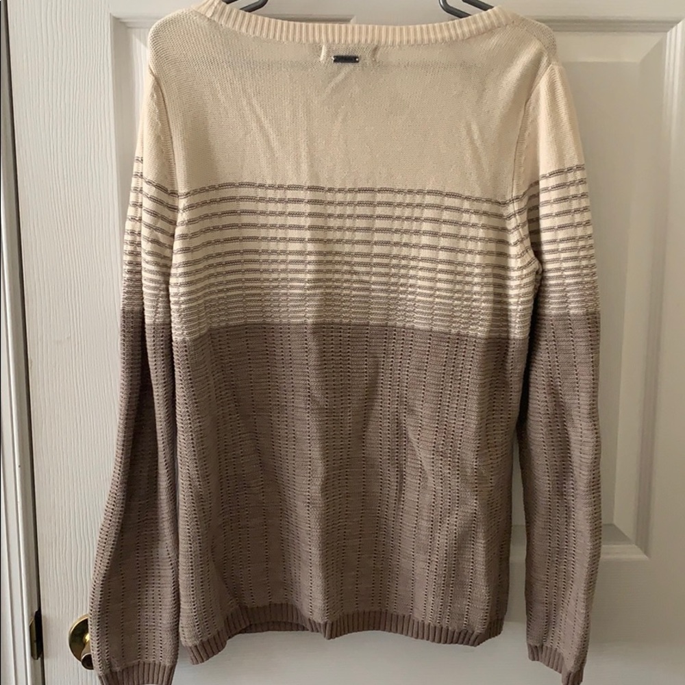 Prana Cream and Oatmeal Knit Sweater - Picture 3 of 6